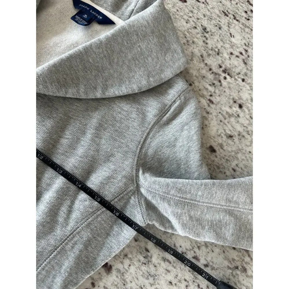 Ralph Lauren Gray Long Sleeve Ruffle-hem Jacket Kids Size 16 XL